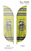 Blade flag single sided graphic only 15 ft — custom print example (graphic only; hardware not included)