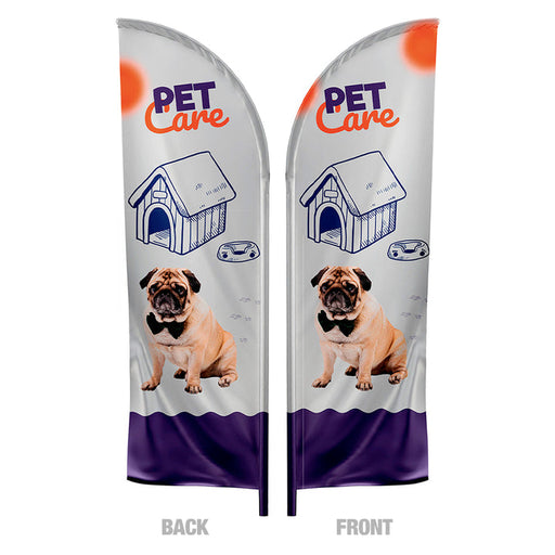 Feather flag double sided graphic only 15 ft — custom print example (graphic only; hardware not included)
