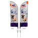 Feather flag double sided graphic with hardware 10 ft — custom print example