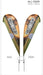 Teardrop flag double sided graphic with hardware 12 ft — custom print example