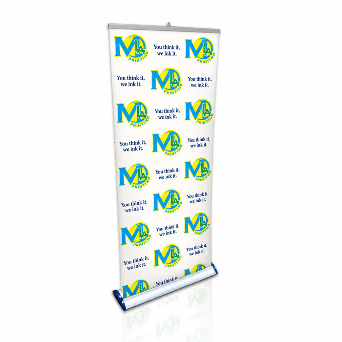 Economy Retractable Banner Stand Kit — custom print example