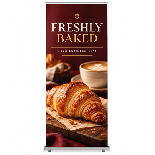 Fabric 33"x84" Roll Up Banner — custom print example