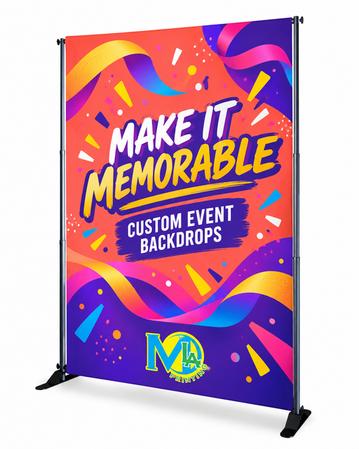 Fabric Backdrop Banner Stand Kit 6 X 8 — custom print example