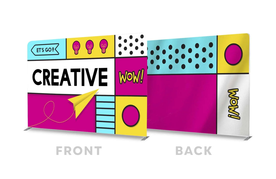 Fabric 10x8 Backdrop Banner Tube Graphics Replacement Double-Sided (No Hardware) — custom print example (graphic only; hardware not included)