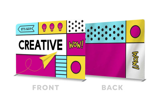 Fabric 10x8 Backdrop Banner with Tube Kit Hardware Double-Sided — custom print example
